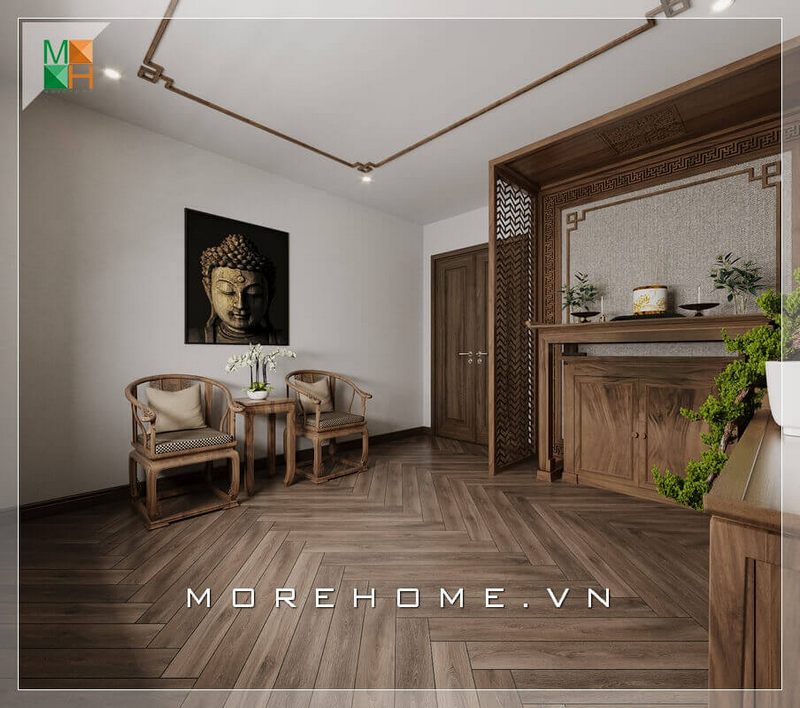 Bộ sưu tập 24 Ý tưởng phòng thờ căn hộ chung cư, biệt thự, nhà mặt phố sang trọng chuẩn phong thủy 2022-2025